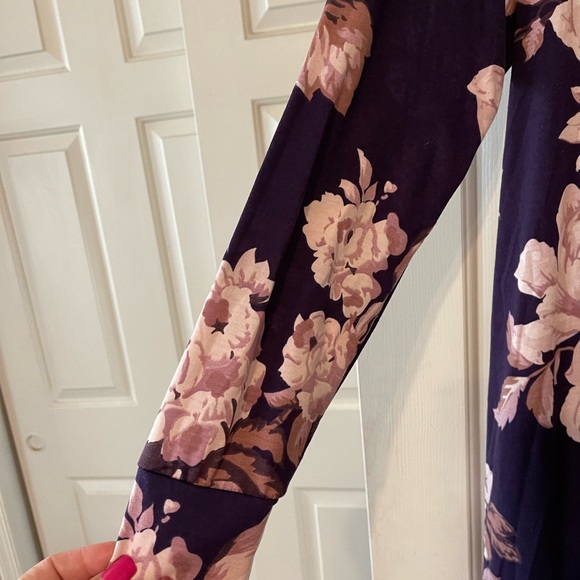 Lularoe dress purple with white/pink flowers - Picture 4 of 4
